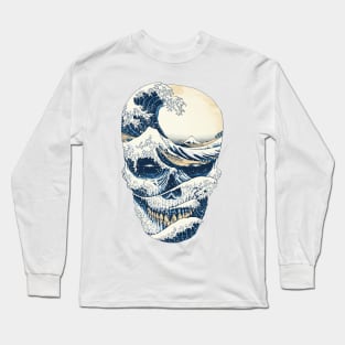 The Great Wave off Skull Long Sleeve T-Shirt